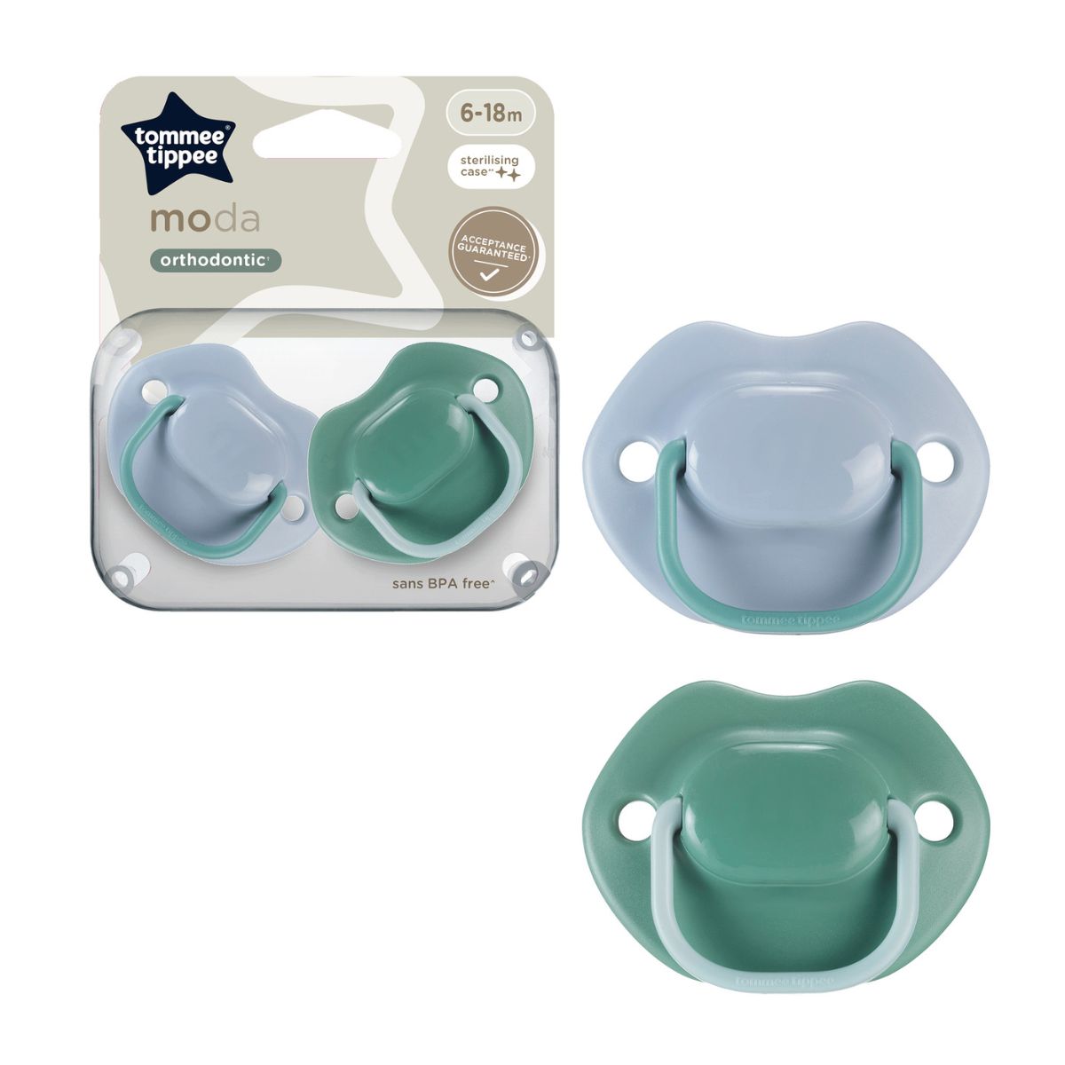 Tommee Tippee Closer to Nature Moda Soother 2Pk NEW