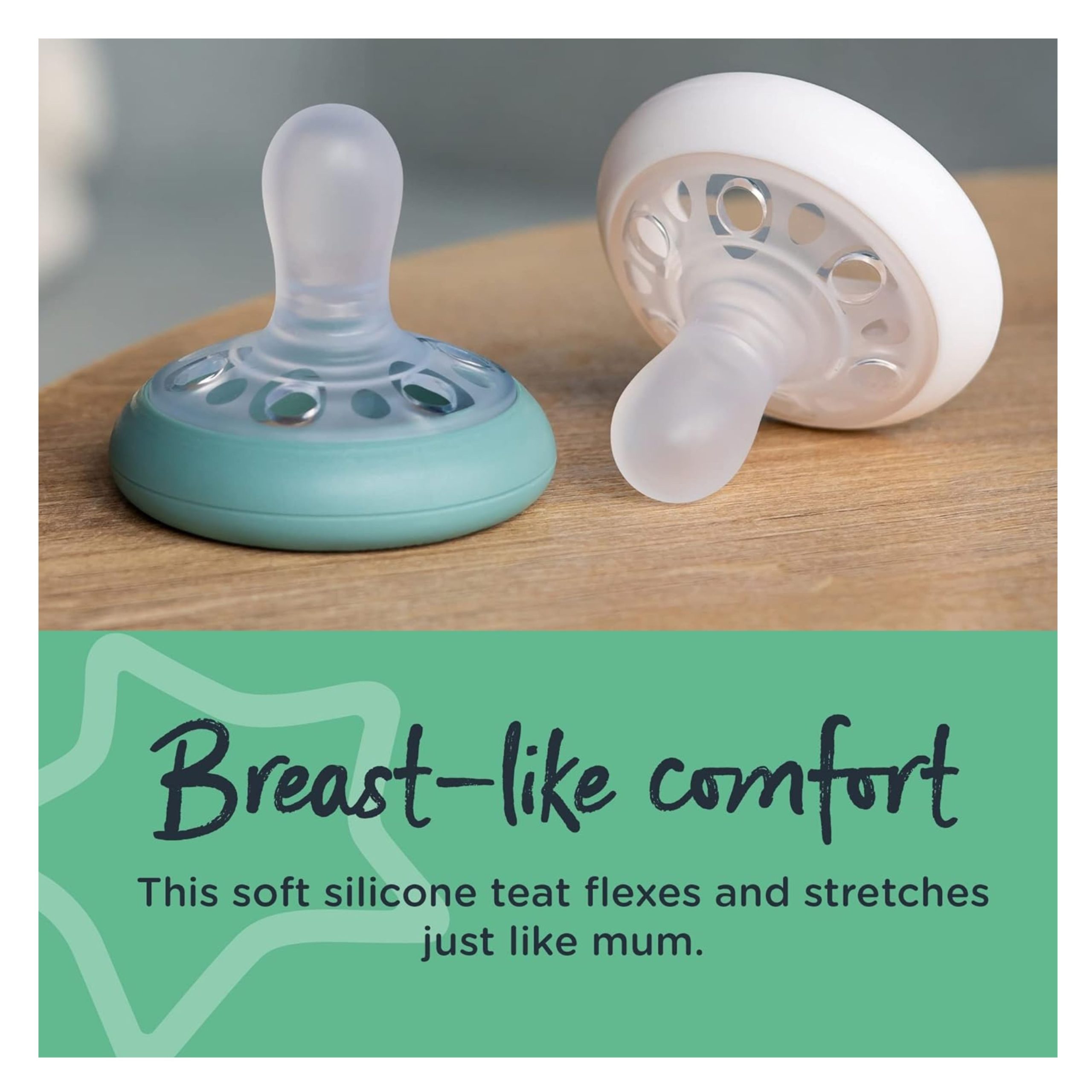 TT Breastlike Night Soothers NEW, 0-6m (4)