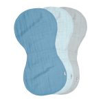 green sprouts organic cotton muslin burp cloths, 3 pack white