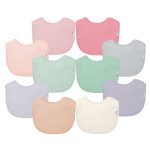 green sprouts stay-dry everyday bibs, 10pck blue