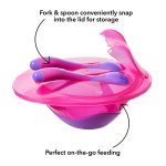 Nuby Bowls with Lid & Cutlery BPA Free