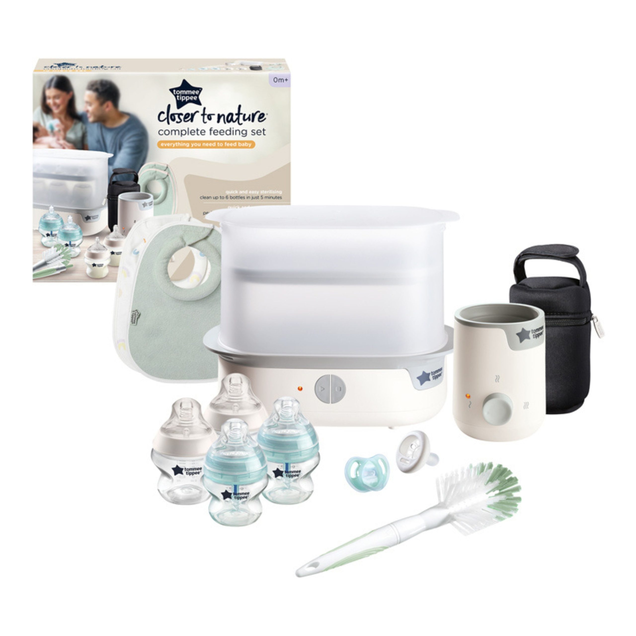 Tommee TIppee Complete Bottle Feeding Set, white